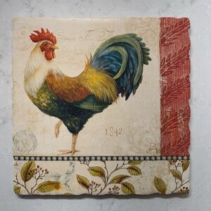 Colorful Rooster Decorative Tile